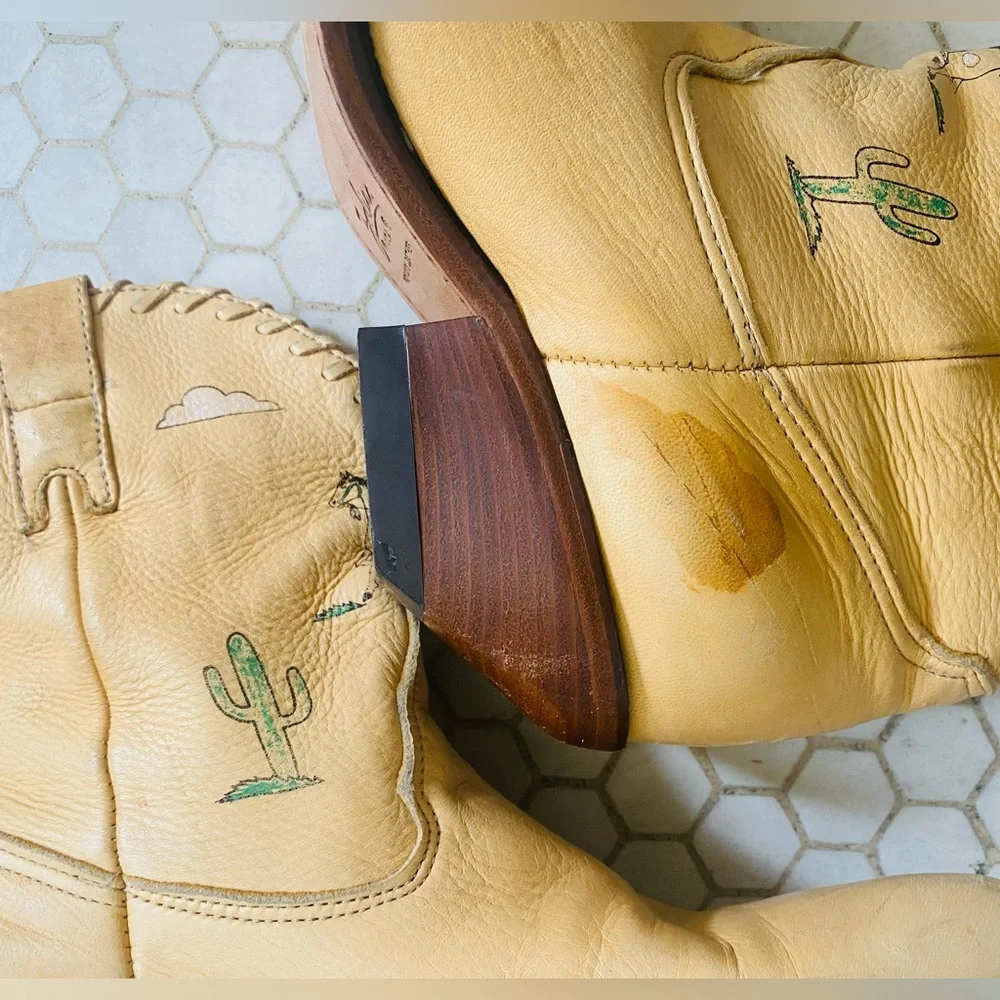 Vintage Zodiac Cowboy Ankle Boots - Picture 6 of 9
